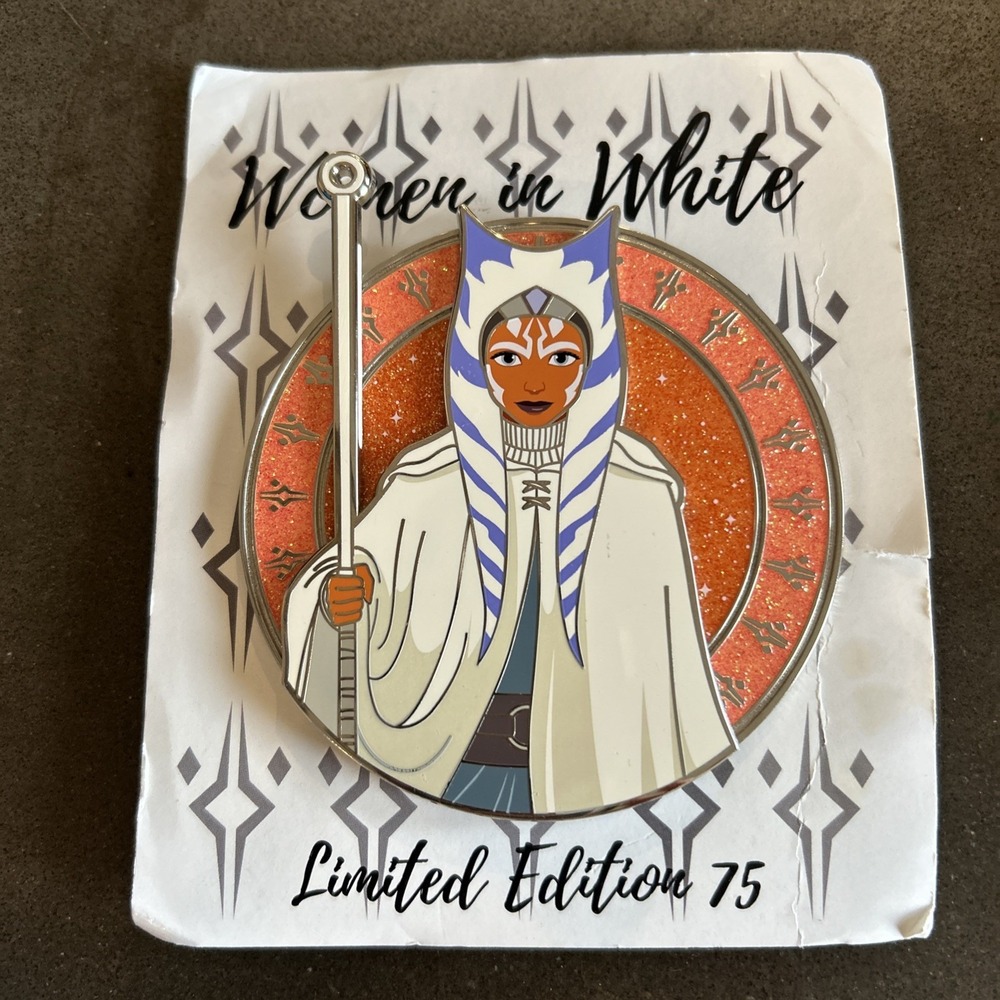 RARE Women In White Ahsoka Enamel Pin Limited Edition 75 Star Wars Fulcrum Pins